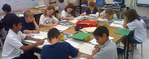 Third grade class working hard on their art history assignment. Photo: Bliss Chan / Flickr.